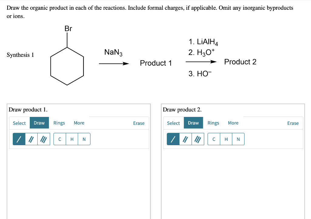 Solved Draw The Organic Product In Each Of The Reactions Chegg Com