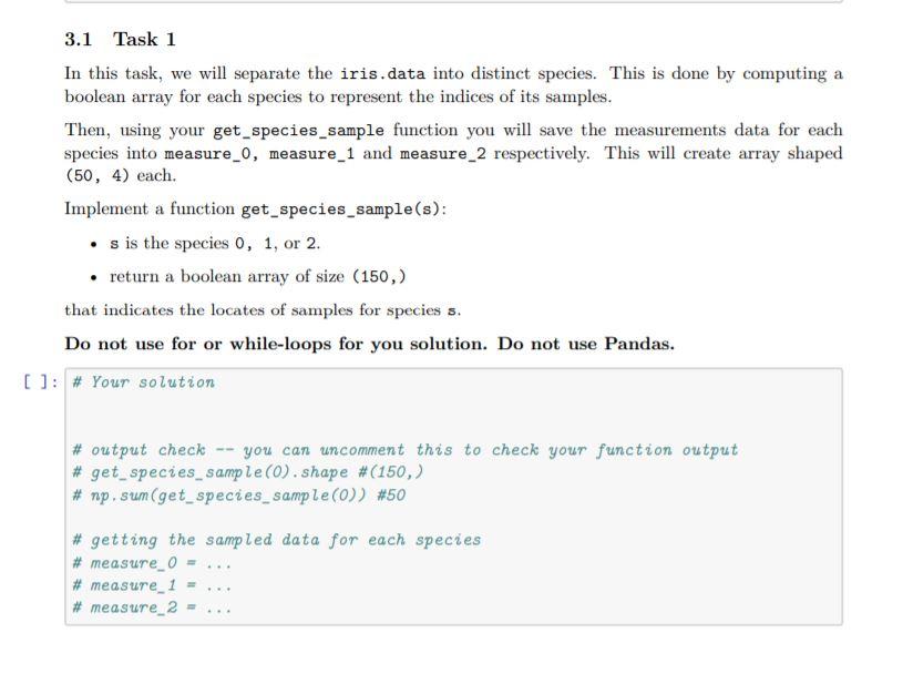Solved Part 2 - Coding Knowing that the Iris dataset has | Chegg.com