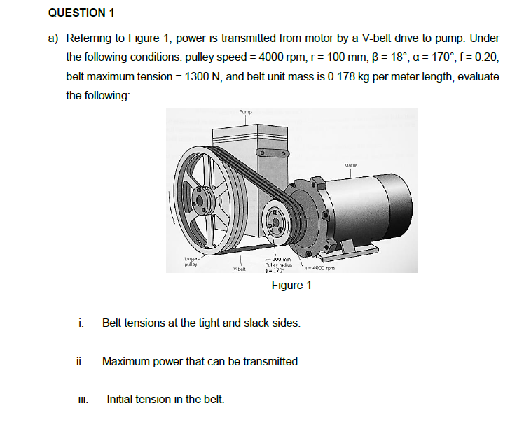 Solved a) Referring to Figure 1, power is transmitted from | Chegg.com