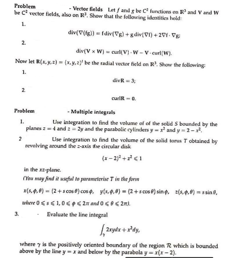 Problem Vector Fields Let F And G Bec Functions On Chegg Com