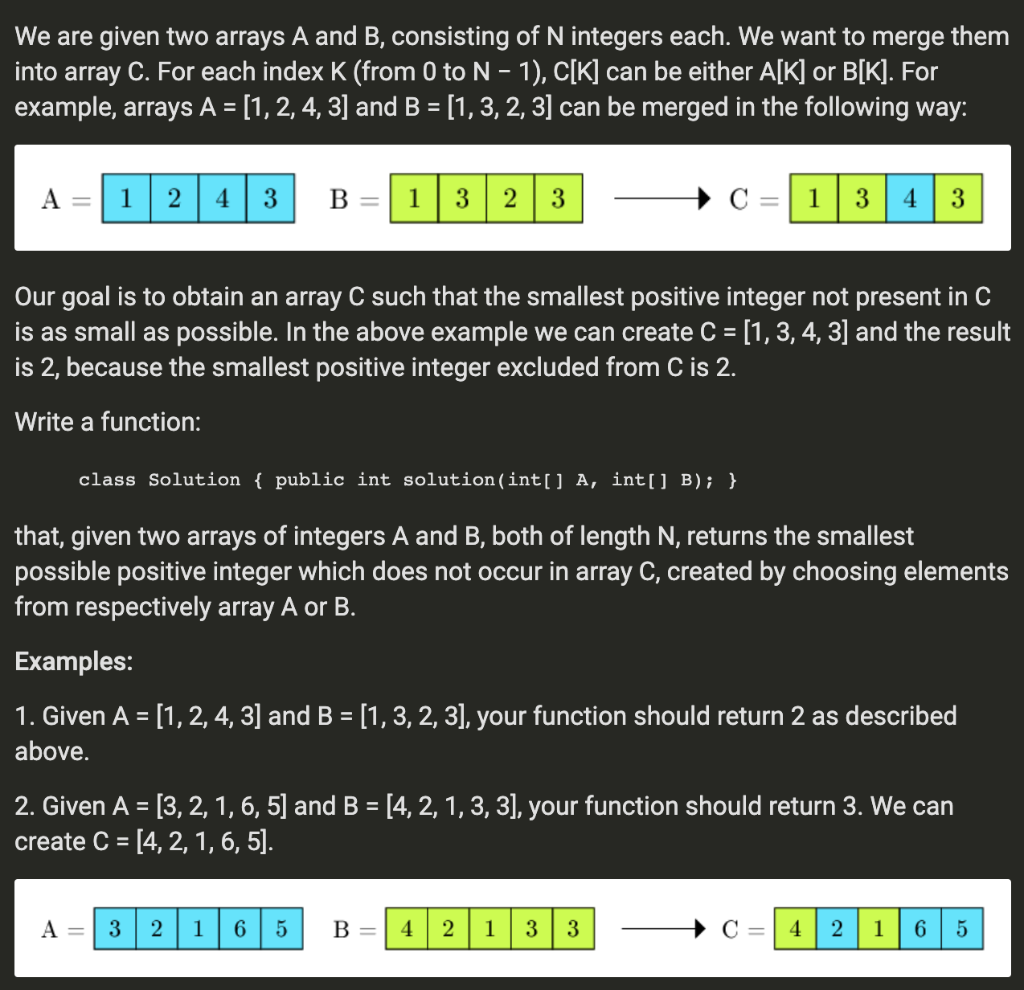 Solved We Are Given Two Arrays A And B, Consisting Of N | Chegg.com