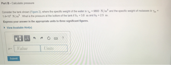 Solved Part A-Pressure variation with depth Consider te | Chegg.com