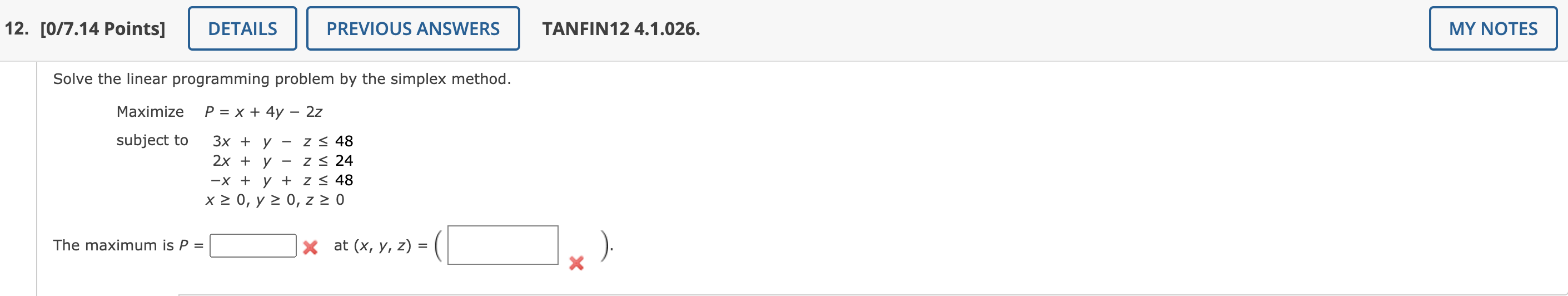 Solved Solve the linear programming problem by the simplex | Chegg.com