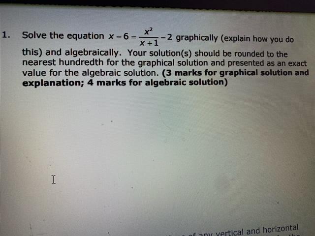 Solved Solve the equation \( x-6=\frac{x^{2}}{x+1}-2 \) | Chegg.com
