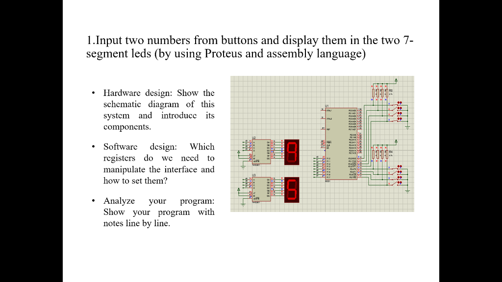 Solved 1.Input two numbers from buttons and display them in | Chegg.com