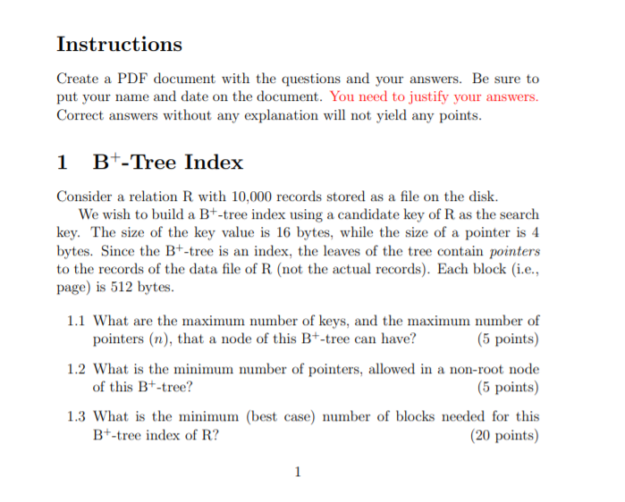 Instructions Create A PDF Document With The Questions | Chegg.com