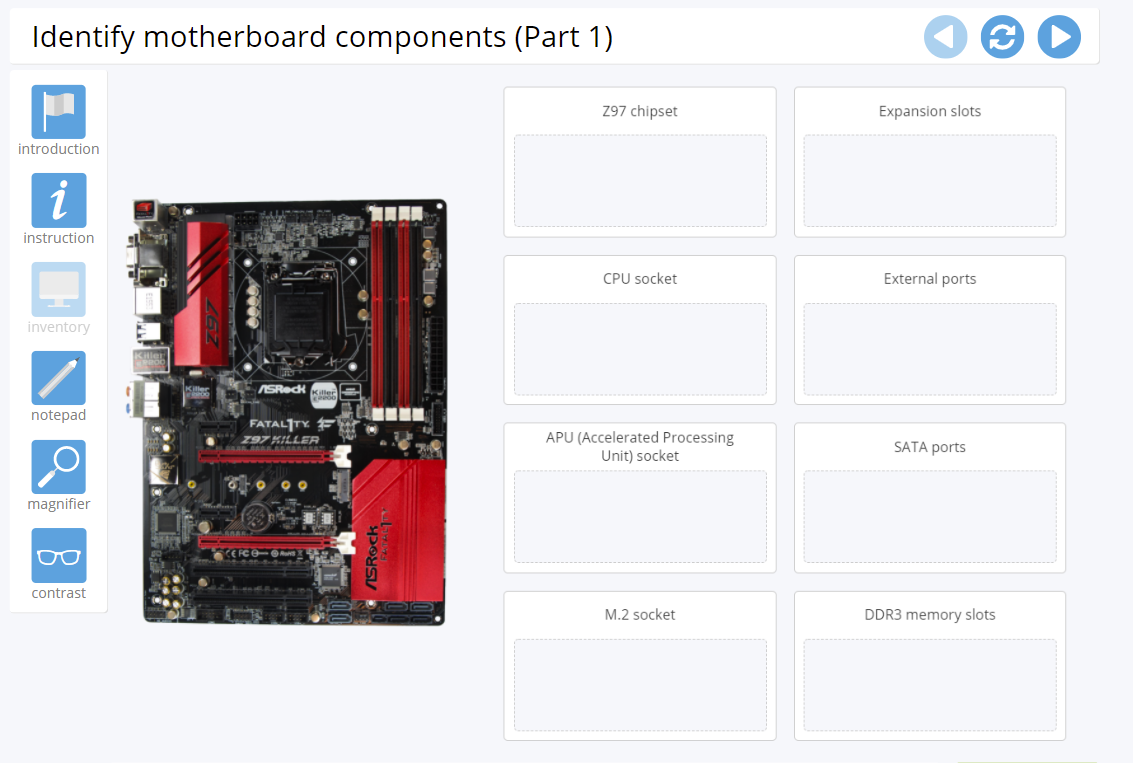 intel motherboard parts and functions