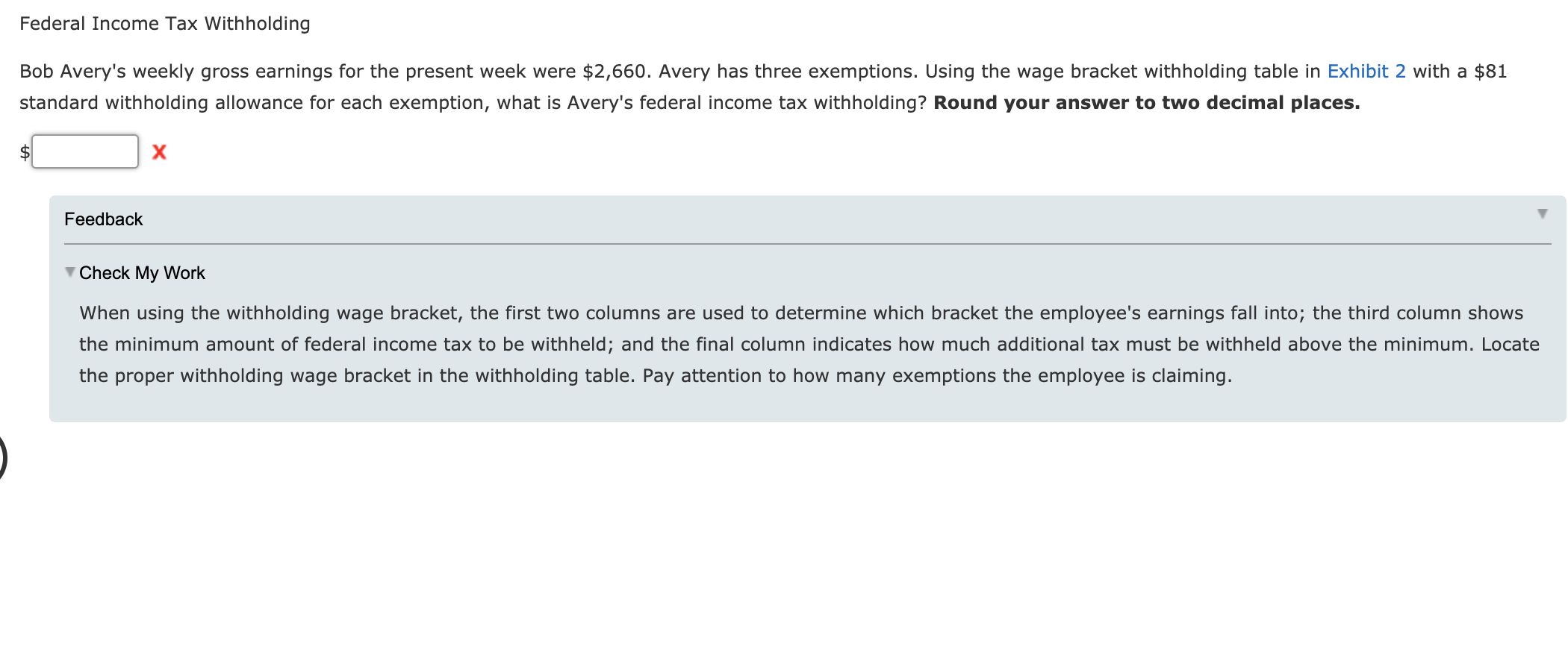 Solved Federal Income Tax Withholding Bob Avery&rsquo;s weekly | Chegg.com