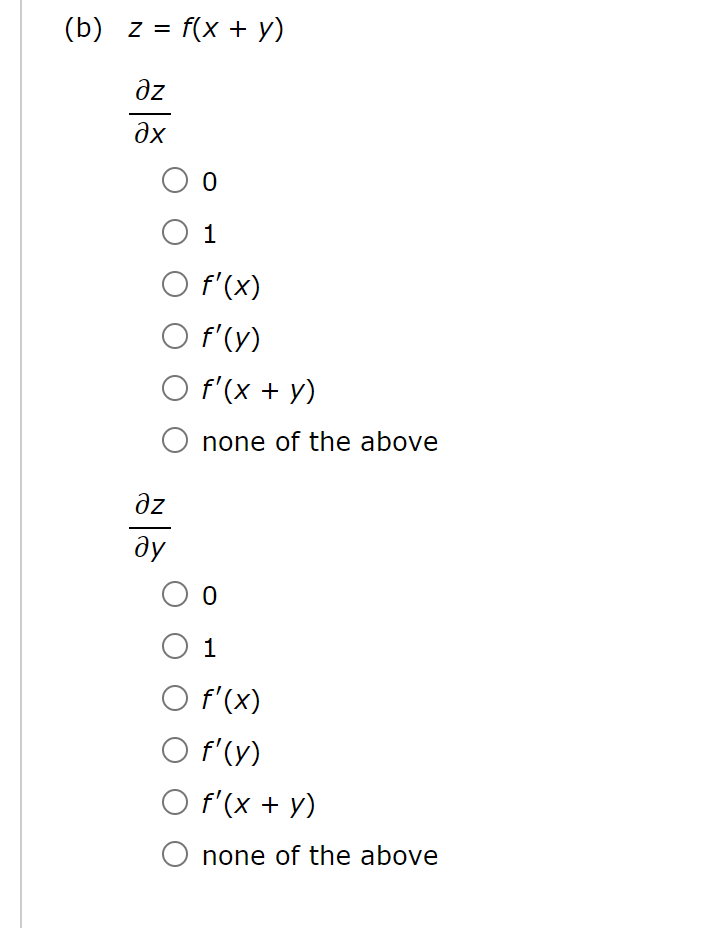 Solved ∂x∂z And ∂y∂z Z F X G Y ∂x∂z 0 1 F′ X G′ Y