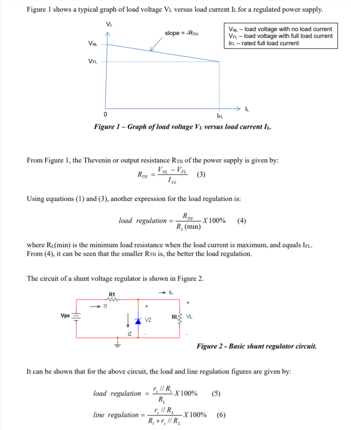 Solved Figure 1 shows a typical graph of load voltage VL