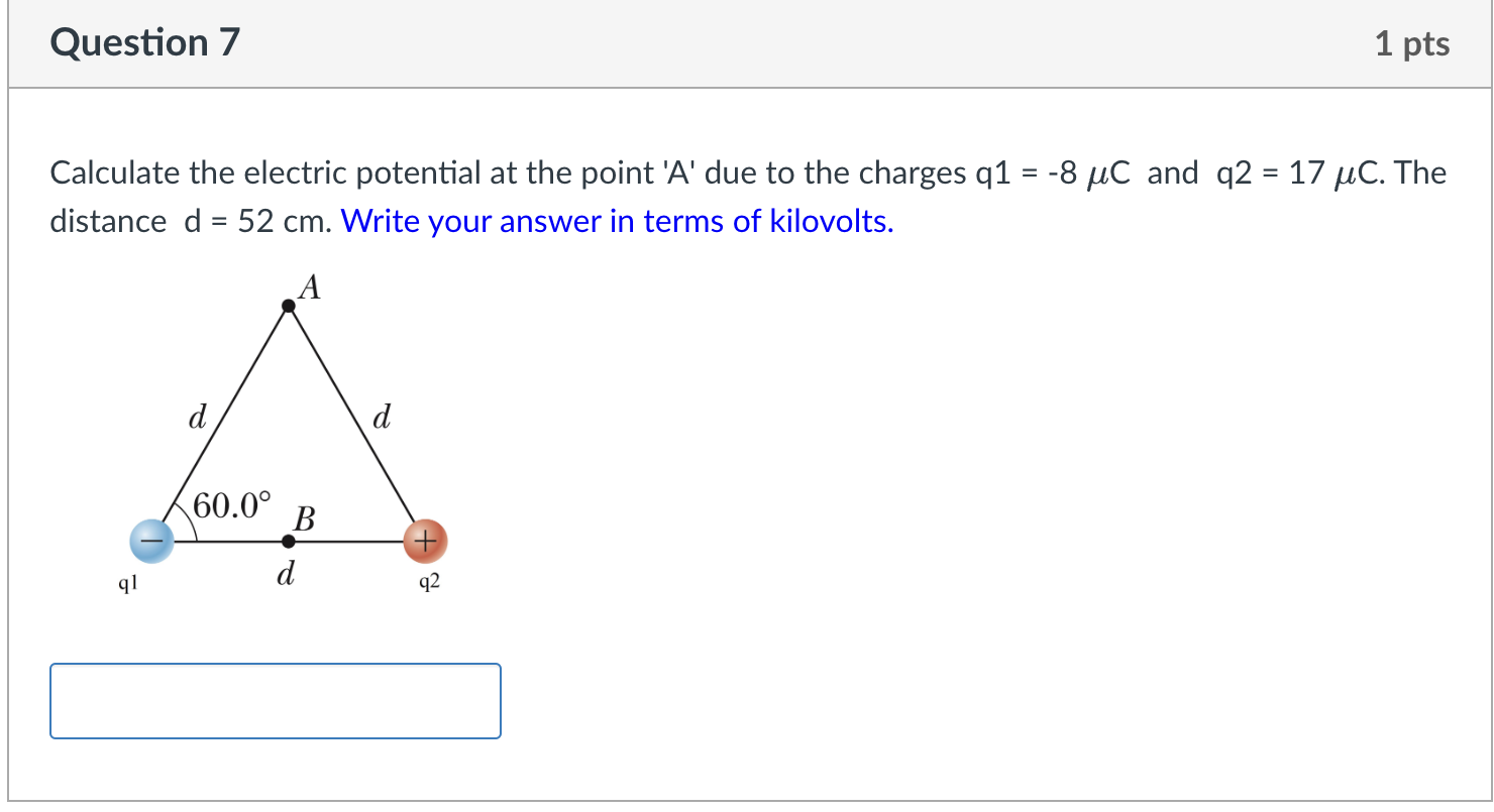 Solved Calculate The Electric Potential At The Point | Chegg.com