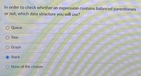 Solved In order to check whether an expression contains | Chegg.com