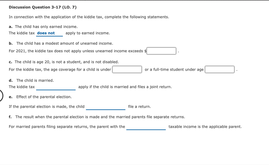 Solved Discussion Question 3-17 (LO. 7) In connection with | Chegg.com