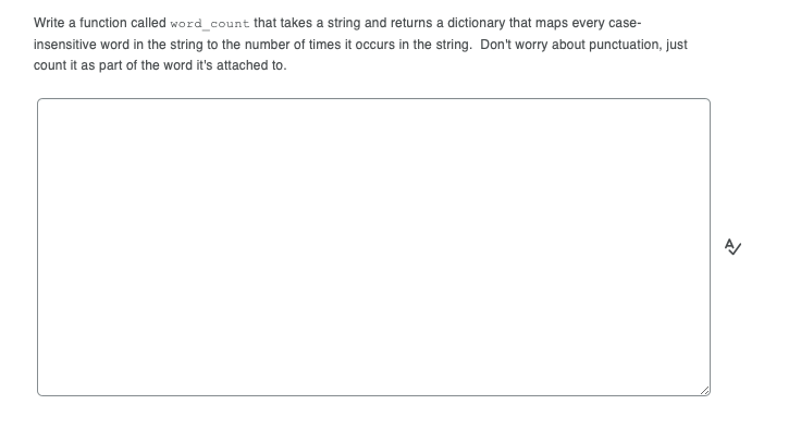 Solved Write a function called word_count that takes a | Chegg.com
