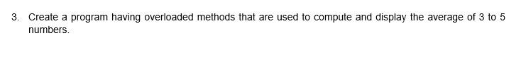 Solved Java task (Methods) INSTRUCTION: Provide the Java | Chegg.com