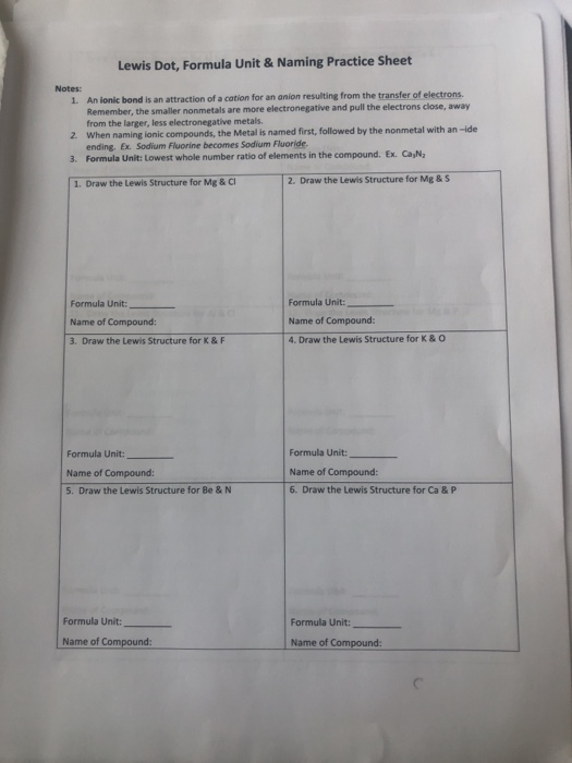 Practice Drawing Ionic Bonds Answer Key - Rwanda 24