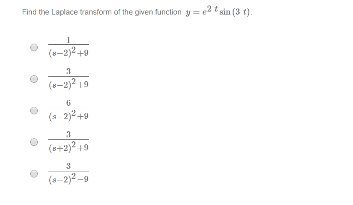 Solved Find The Laplace Transform Of The Given Function Y 2