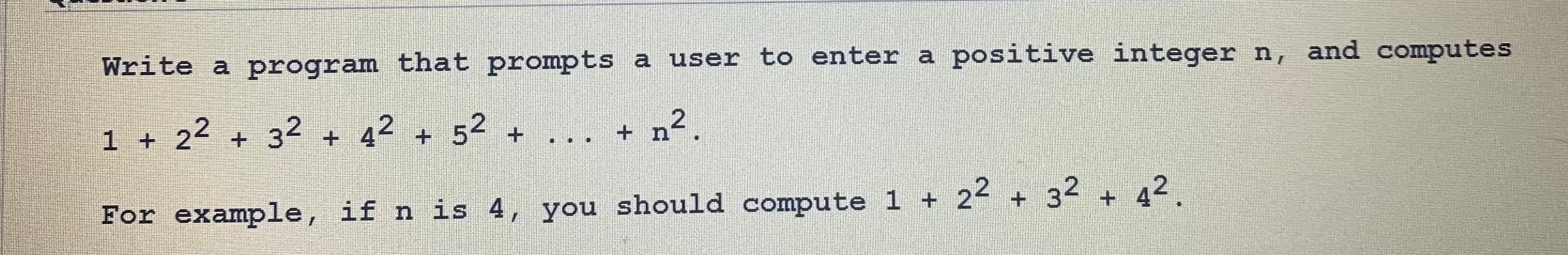 Solved Write a program that prompts a user to enter a | Chegg.com