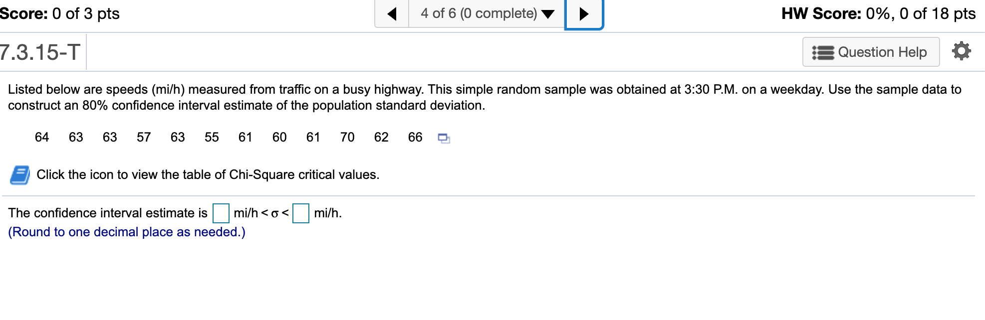 Solved Score: 0 of 2 pts 1 of 6 (0 complete) HW Score: 0%, 0 | Chegg.com