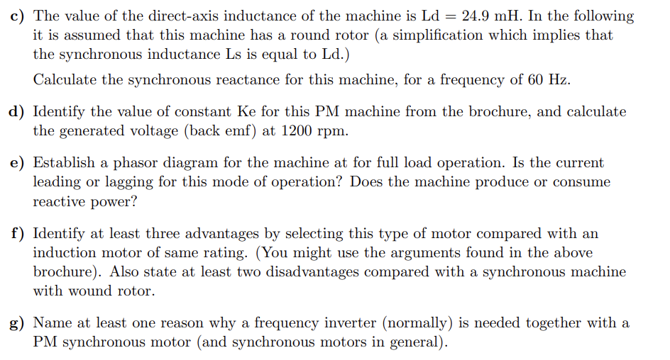 Solved In this task, a 3-phase permanent magnet synchronous | Chegg.com