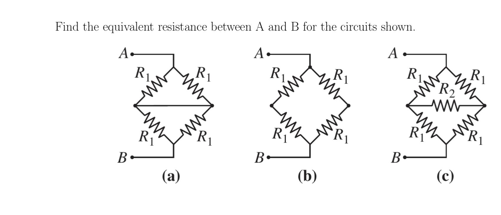 Solved Find The Equivalent Resistance Between A And B For | Chegg.com