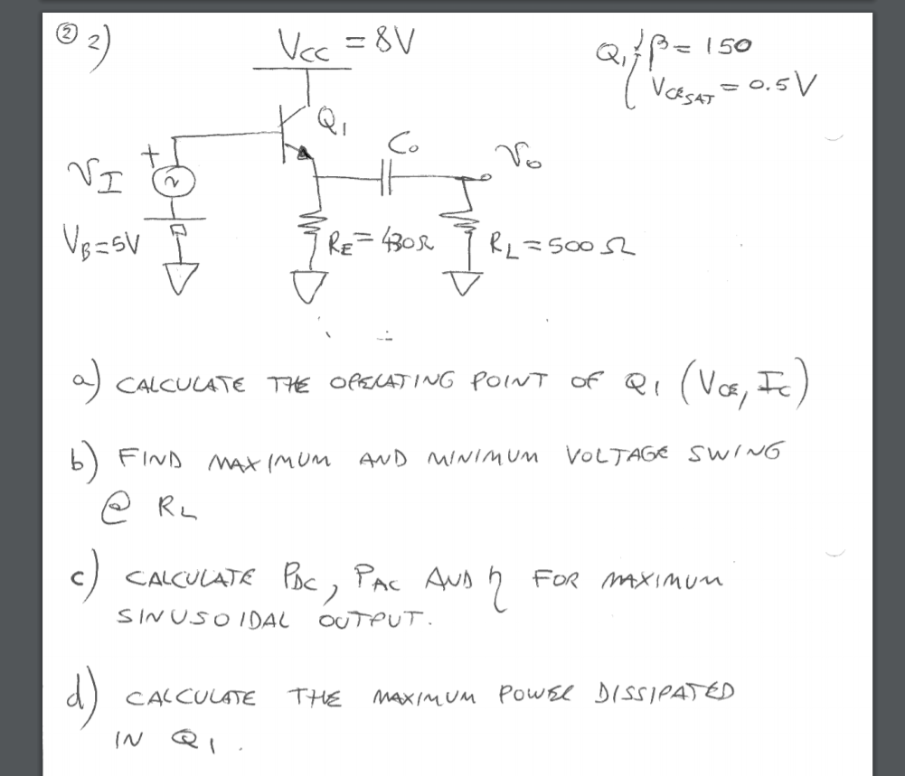 Solved Rl 12 Q B 50 I Vesag 0 6v R Zor Vcc Rv Vo 6 Chegg Com