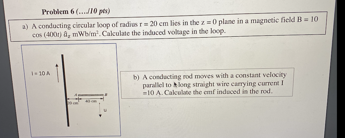 Solved Problem 6 10 Pts A A Conducting Circular L Chegg Com