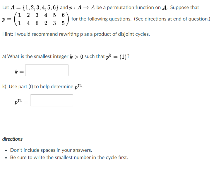 Solved Let A = {1, 2, 3, 4, 5, 6} And P: A + A Be A | Chegg.com