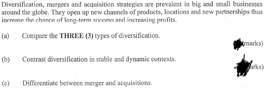 Solved Diversification, Mergers And Acquisition Strategies | Chegg.com