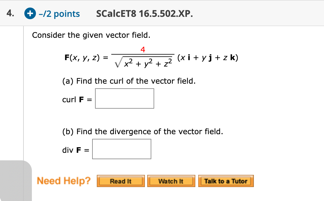 Solved 4 12 Points Scalcet8 16 5 502 Xp Consider The Chegg Com