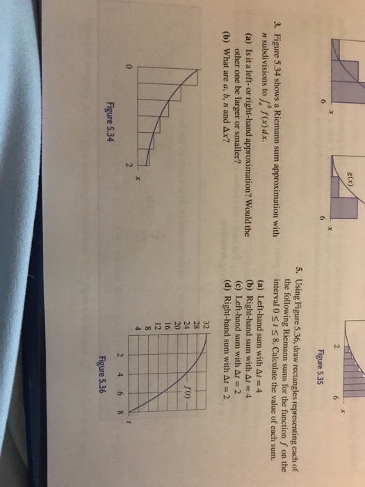 Solved g(x) 6 6 Figure 5.35 5. Using Figure 5.36, draw | Chegg.com