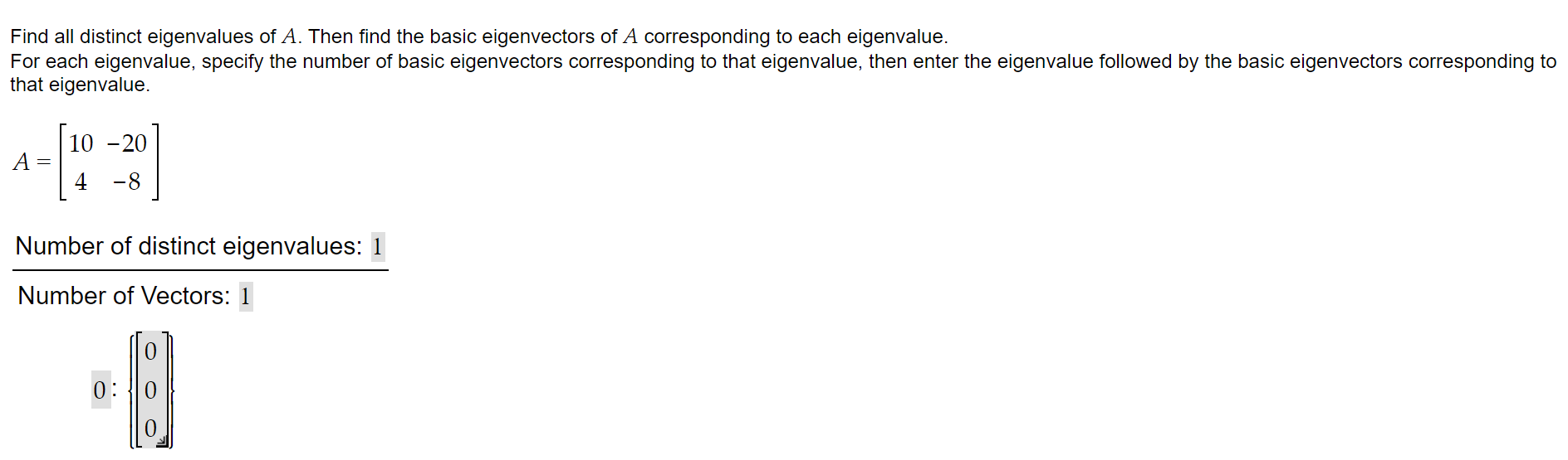 Distinct Eigenvalues Solved Find all distinct eigenvalues of A. Then find the | Chegg.com