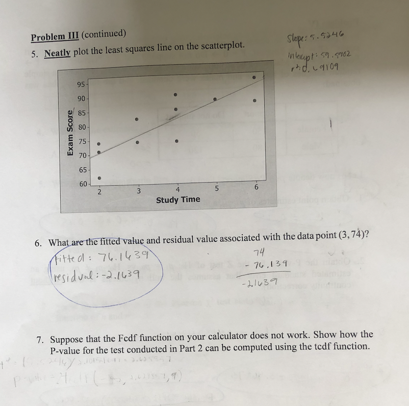 Solved Problem III In a study to assess the relationship | Chegg.com