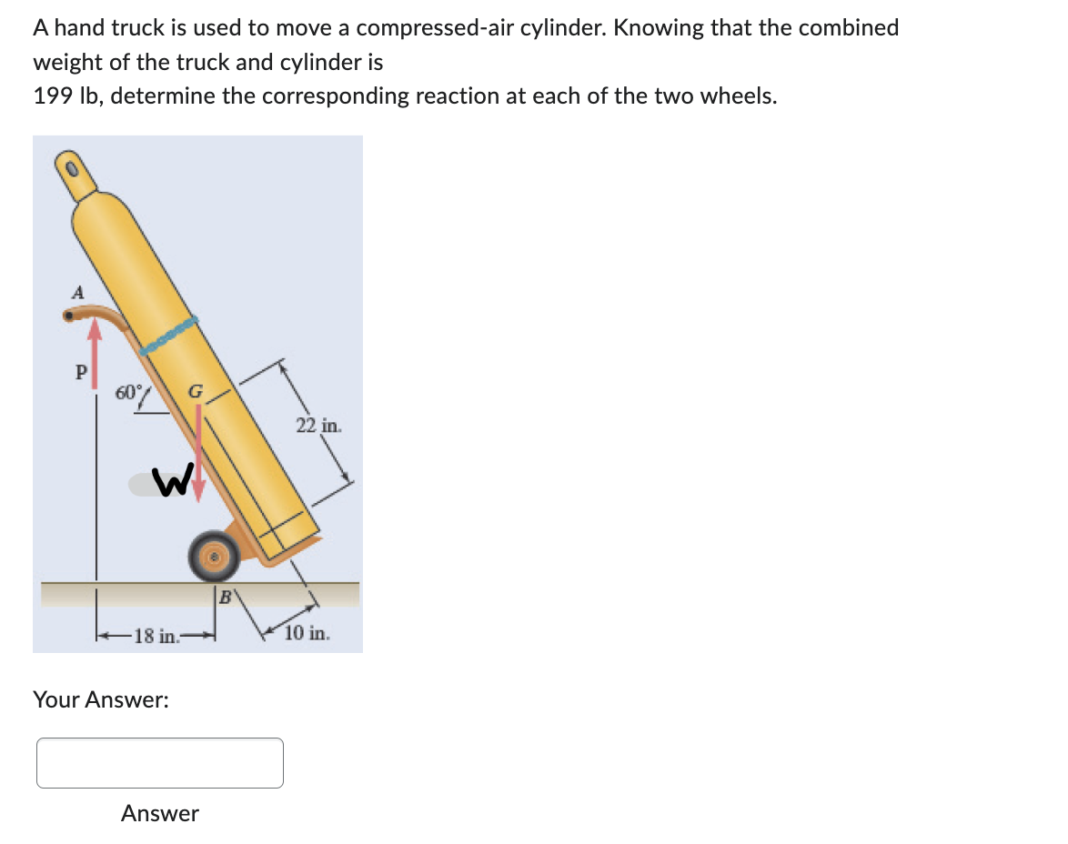 Solved A hand truck is used to move a compressedair