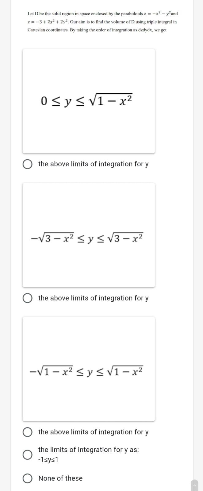 Solved 2 Let D be the solid region in space enclosed by the | Chegg.com