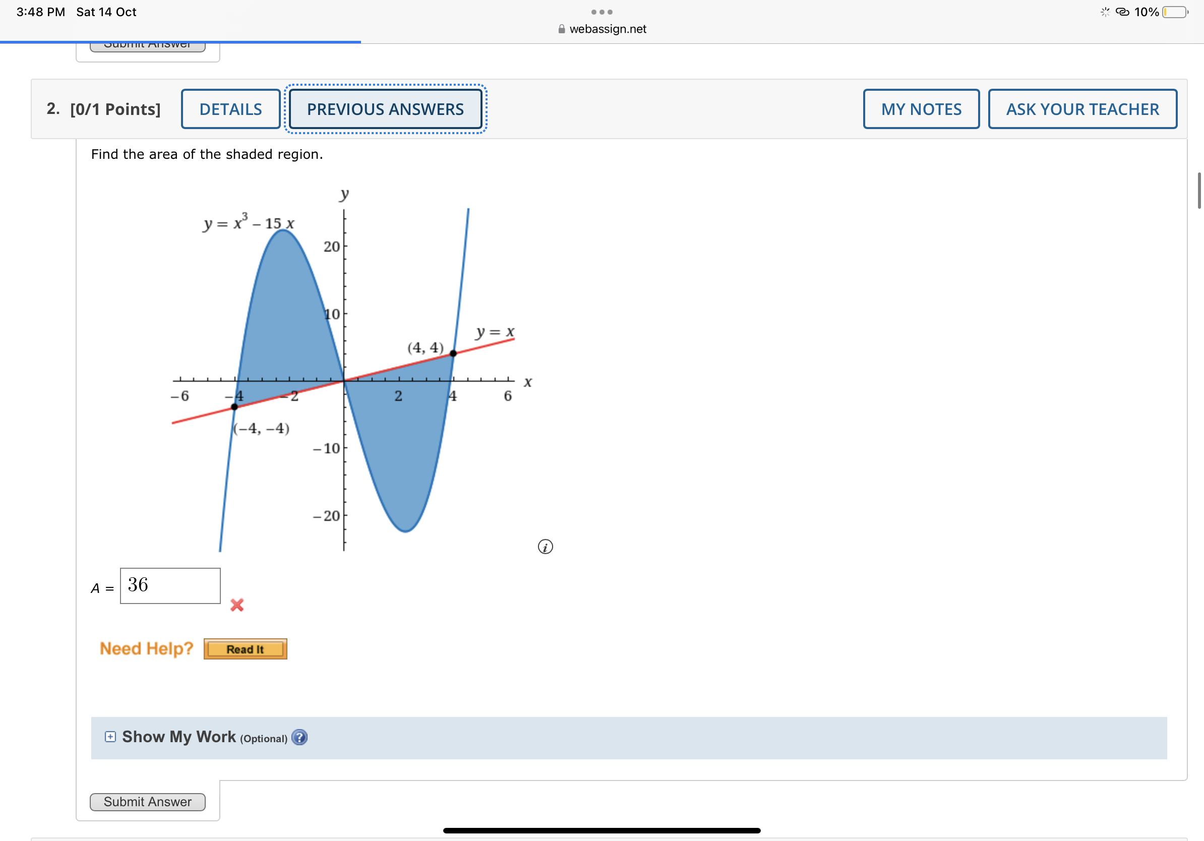 Find The Area Of The Shaded Region Chegg - rd61ns6