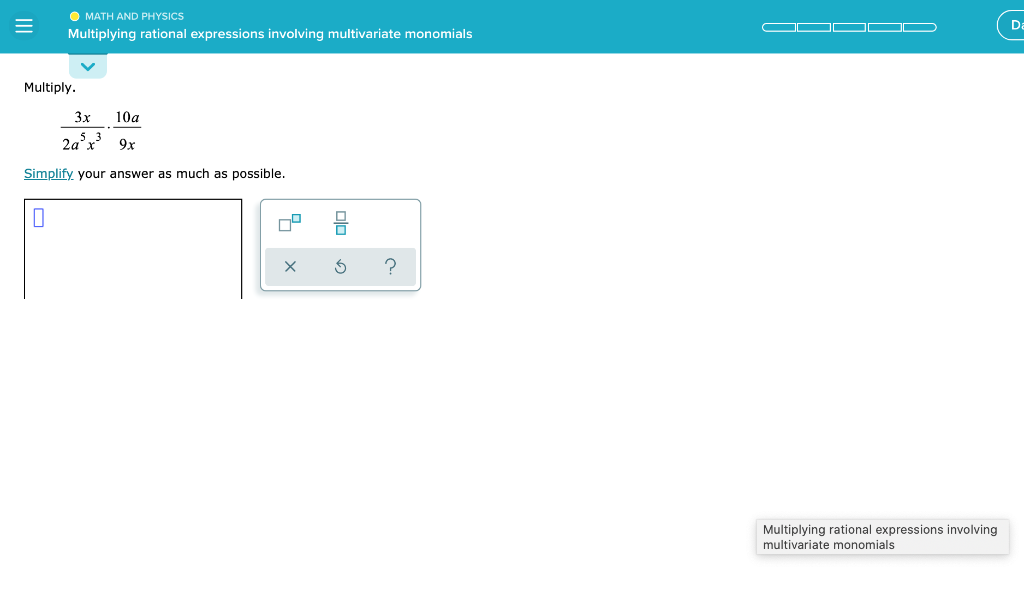 Solved Math And Physics Multiplying Rational Expressions 