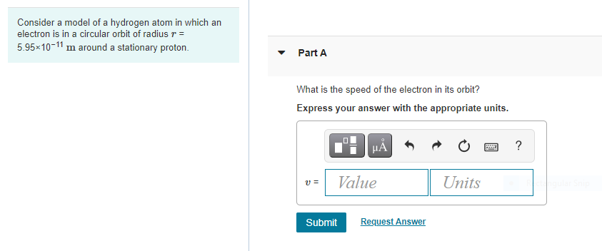 Solved Consider a model of a hydrogen atom in which an | Chegg.com