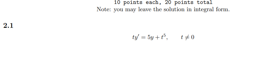 Solved 10 points each, 20 points total Note: you may leave | Chegg.com