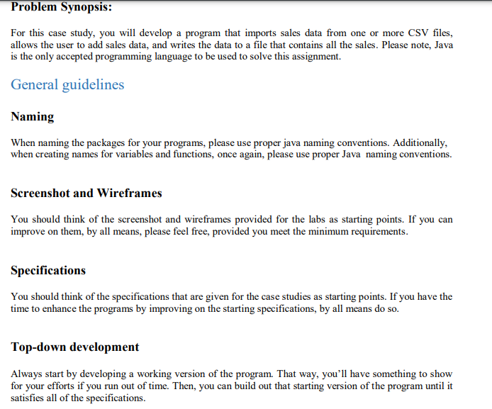 Solved For this case study, you will develop a program that | Chegg.com