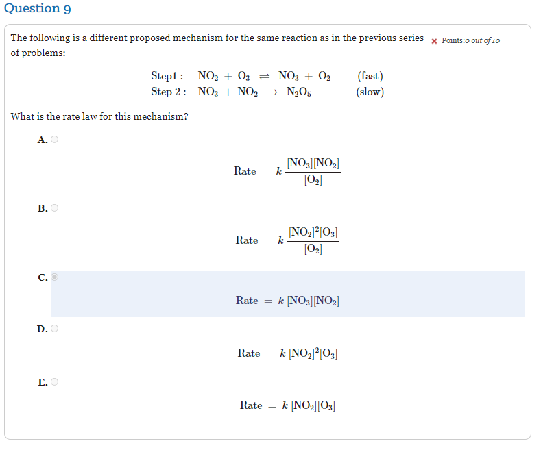 Solved The Following Is A Different Proposed Mechanism For | Chegg.com