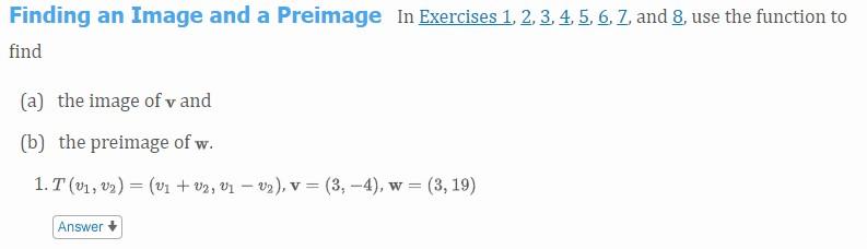 Solved Finding an Image and a Preimage In Exercises 1, 2, 3, | Chegg.com