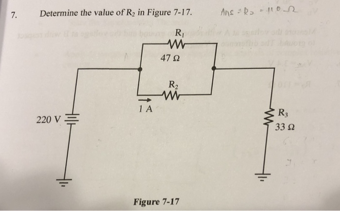 Solved 7. Determine the value of R2 in Figure 7-17. n I RI | Chegg.com