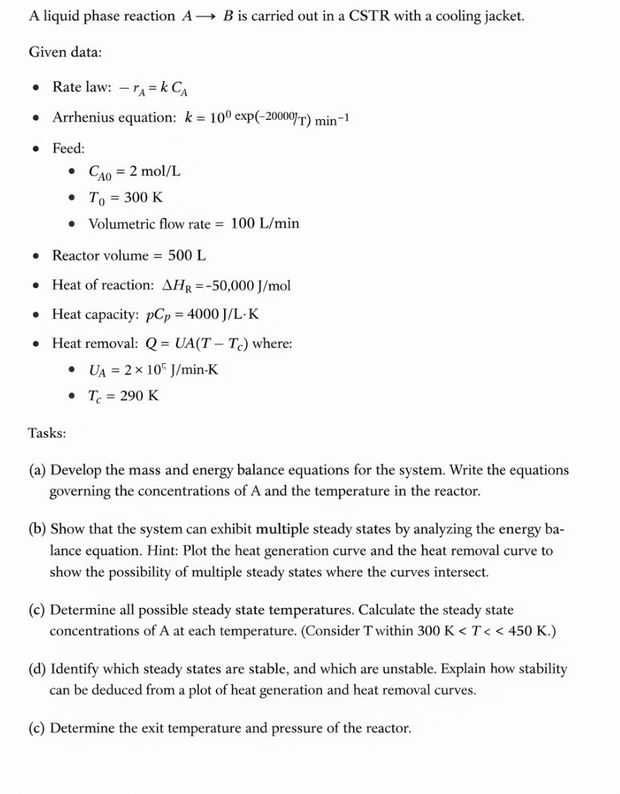 Solved A liquid phase reaction AlongrightarrowB is ﻿carried | Chegg.com