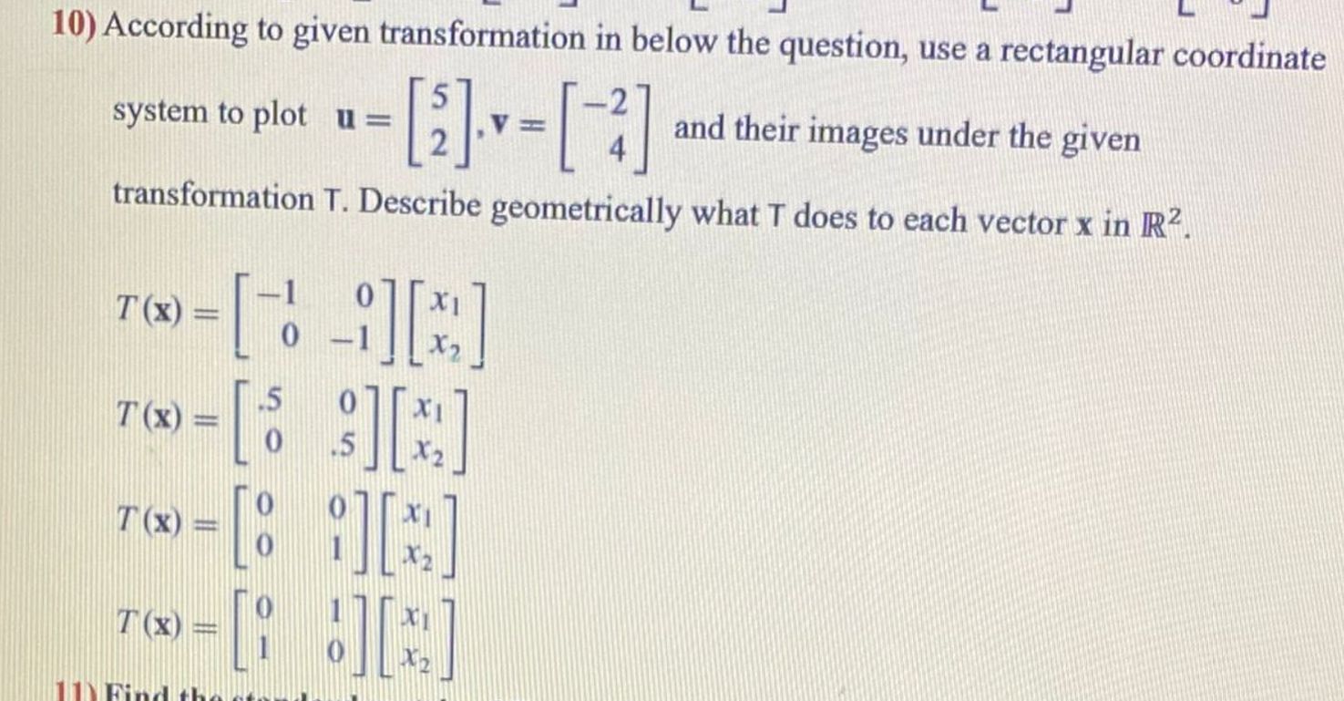 Solved According to given transformation in below the | Chegg.com