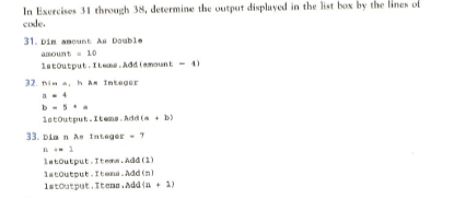 Solved In Exercises 31 through 38, determine the output | Chegg.com