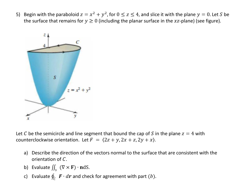 Solved 5 Begin With The Paraboloid Z X2 Y2 For 0 Sz Chegg Com Solved 5 Begin With The Paraboloid Z X2 Y2 For 0 Sz Chegg Com