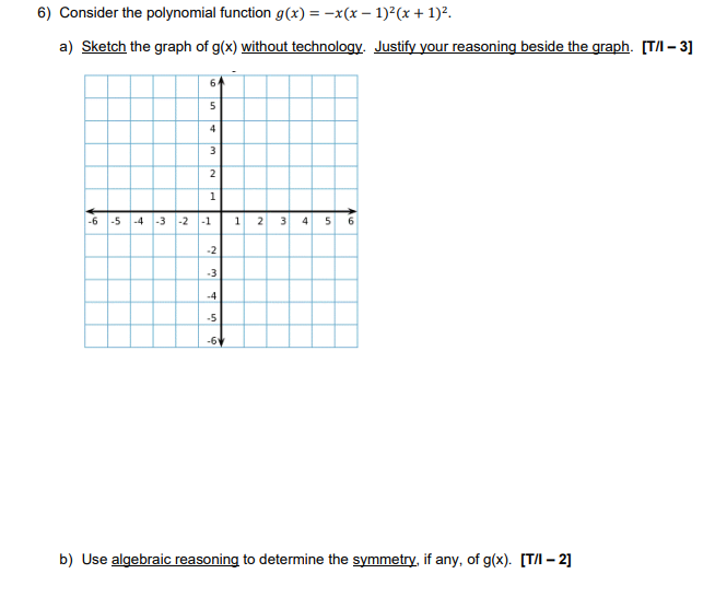 Solved Consider the polynomial function | Chegg.com