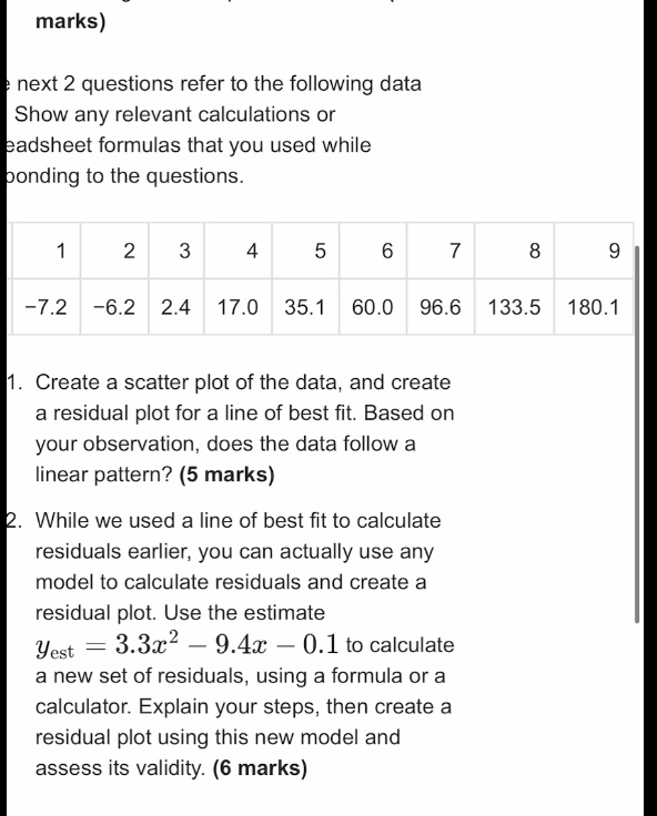 Solved next 2 questions refer to the following data Show any | Chegg.com