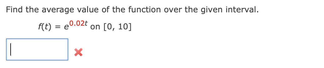 Solved Find the average value of the function over the given | Chegg.com